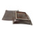 roro Ceramic Stoneware Metallic Japanese Style Square Brown Dinner Plate  10 Inch x 2