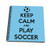 3dRose db 171940 1 Keep Calm   Play Soccer  Blue Drawing Book  8 by 8