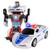 WolVol Robot Police Car Toy with Lights and Sounds for Kids  with Bump and Go Action