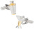 Cuff Daddy Martini Shaker and Glass Cufflinks with Presentation Box