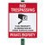 SmartSign  No Trespassing   This Property Is Protected By Video Surveillance  Private Property  LawnBoss Sign   10  x 12  Aluminum Sign With 3  Stake