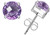 3 60 Ct Round Purple Amethyst Stud 925 Sterling Silver Earrings For Women By Orchid Jewelry   A Perfect Birthstone For February