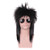 Fantalook Long Black Obmre Purple Anime Cosplay Wigs for Cons