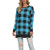 levaca Womens Plaid Casual Pullover Sweatshirts Tunic Tops for Leggings Blue L