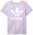 adidas Originals Boys  Big Trefoil Tee  purple glow white  Medium