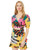 BCBGeneration Women s Graphic Floral Wrap Top  Multi  XX Small