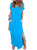 HUSKARY Women s Summer Maxi Dress Casual Loose Pockets Long Dress Short Sleeve Split Teal