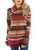Dearlove Womens Long Sleeve Cowl Neck Striped Loose Tunic Pullover Sweatshirt Lightweight Casual Drawstring Blouse Tops with Pockets Red S