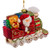 Kurt Adler Noble Gems Glass Santa on Christmas Train Ornament, 5.5-Inch