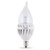 Feit Electric CFC DM 500 LED Dimmable Bent Tip  Clear