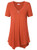 Blouses 3x  Ca Kra Women s Short Sleeve Work Blouses V Neck Summer Casual Top Tunic Shirts Plus Size  Orange XXXL