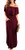 Womens Off The Shoulder Ruffle Party Dresses Side Split Beach Maxi Dress Wine Red XL