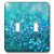3dRose lsp_272843_2 Sparkling Teal Blue Luxury Shine Girly Elegant Mermaid Glitter Toggle Switch Mixed