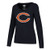 OTS NFL Chicago Bears Women s Rival Long Sleeve Tee  Distressed Logo  Large