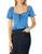 BCBGeneration Women s Cropped Peasant Top  Bright Cobalt  L