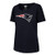OTS NFL New England Patriots Women s Slub Scoop Tee  Distressed Logo  Large