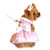 DOGGIE DESIGN Pink Polka Dot and Lace Dog Harness Dress Set XS