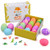 Airdom Dinosaur Bath Bombs for Kids   Set of 12 Egg Bubble Fizzies   Surprise Dino Toy Inside   Gentle and Kids Safe Spa Bath Fizz Balls Kit   Ideal Birthday Christmas or Easter Gifts for Boys   Girls
