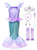 JerrisApparel Girls Princess Mermaid Costume Cosplay Party Dress  3T  Purple with Accessories
