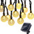 Solar String Lights 60 LED  36ft Solar Patio Lights  Waterproof Outdoor Bulb String Lights with 8 Modes  Crystal Ball Solar Christmas Lights for Patio  Garden  Gazebo  Tree  Warm White