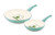 GreenLife Soft Grip Ceramic Non-Stick 7" and 10" Open Frypan Set, Turquoise