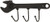 Abbott Collection Cast Iron Wrench Triple Wall Hook, Brown