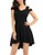 InsNova Black Cocktail Dresses for Fall Homecoming Evening Party Wedding Guest Cold Shoulder High Low Dresses for Women