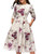 Simple Flavor Women s Floral Vintage Dress Elegant Autumn Midi Evening Dress 3 4 Sleeves  Beige  L