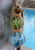 Roped Buoy Set with 3 Glass Buoys Natical Decor