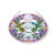 Amia 25th Anniversary Hummingbird Couple  Medium Oval Glass Suncatcher  Multicolored