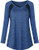 Zugeet Yoga Tops for Women Long Sleeve Mesh Workout Shirts Dri Fit Activewear V Neck Moisture Wicking Athletic T Shirts  Navy Blue M