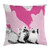 Ambesonne Animal Throw Pillow Cushion Cover, Baby Cute Cats Kittens with Shadow Sketchy Image Artwork, Decorative Square Accent Pillow Case, 24 X 24 inches, Black White Light Pink and Hot Pink