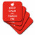 3dRose CST 128186 3 Keep Calm and Teach on Teachers Professors Ceramic Tile Coasters  Set of 4