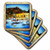 3dRose CST 99478 3 Greek Island Port Ceramic Tile Coasters  Set of 4