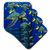 3dRose CST 26849 3 Sea Turtles Ceramic Tile Coasters  Set of 4