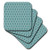 3dRose cst 192766 3 Teal Pink Chic Pattern Ceramic Tile Coasters  Set of 4