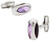 Soho Cuff Daddy Purple Crystal Glass Vault Cufflinks with Presentation Box