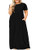 Nemidor Women Short Sleeve Loose Plain Casual Plus Size Long Maxi Dress with Pockets  Black  18W