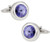 Cuff Daddy Purple Solitaire Crystal Cufflinks with Presentation Box