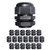 MGI SpeedWare Strain Relief NPT Nylon Cord Grip Cable Glands   20 Pack  1   Black