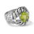 Carolyn Pollack Sterling Silver Green Peridot Gemstone Rope and Scroll Ring Size 10