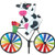 Premier Kites 20 in  Bike Spinner   Cow