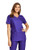 Lands  End Womens Scrub Top Deep Purple Regular Large