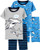 4 Piece Boys Snug Fit Cotton Pajamas  Shark  10