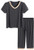 Latuza Women s Sleepwear Tops with Capri Pants Pajama Sets L Dark Gray