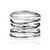 AeraVida Wide Five Band Coil Wrap  925 Sterling Silver Ring  6