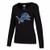 OTS NFL Detroit Lions Women s Rival Long Sleeve Tee  Distressed Logo  Medium