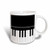 3dRose mug 112946 3 Piano Keyboard Black and White Keys Music Design Pianist Musical Player and Musician Gifts Magic Transforming Mug  11 Ounce