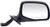 Dorman 955 228 Passenger Side Manual Door Mirror for Select Ford Models  Black and Chrome