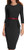 HOMEYEE Women s 3 4 Sleeve Office Wear Peplum Dress with Belt B473  6  Black